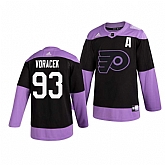 Flyers 93 Jakub Voracek Black Purple Hockey Fights Cancer Adidas Jersey Dzhi,baseball caps,new era cap wholesale,wholesale hats